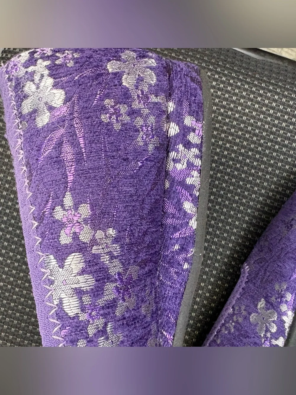 ARRAY Purple & Silver Floral Slip-On Women's Flats Size 12